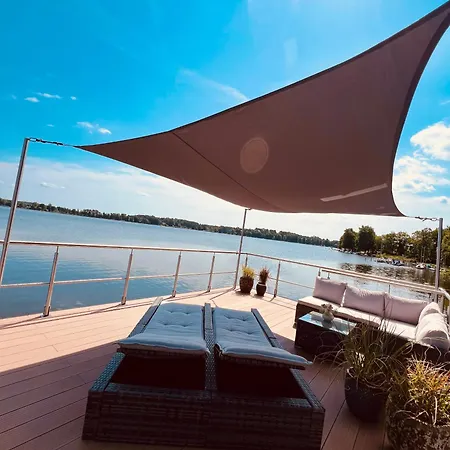 Seezeit Im Hausboot Mit Kamin & Sauna * Schwielochsee